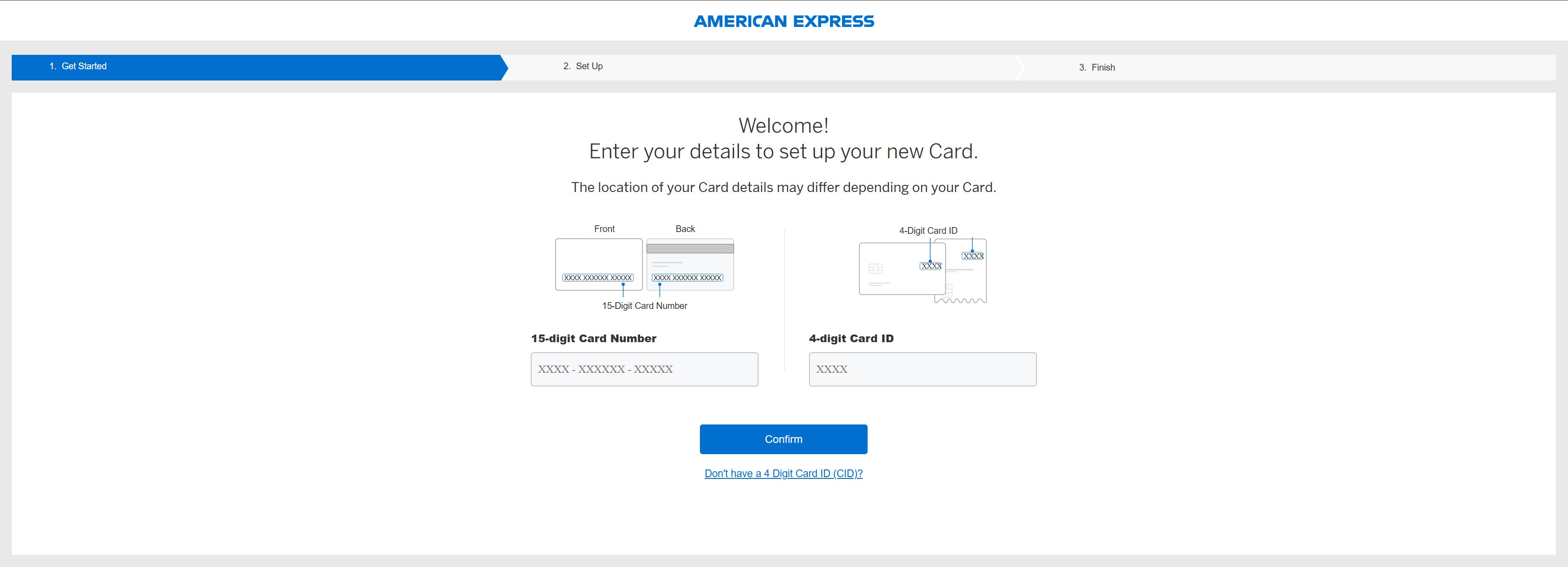 American Express credit card enroll 2